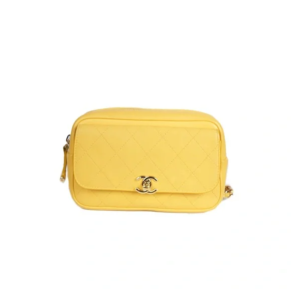 Chanel Calfskin Belt Bag, Yellow with COA - Picture 3 of 5